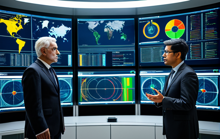 A diverse group of professional scientists and engineers, fully clothed in modest business suits and appropriate attire, engaged in a serious discussion within a futuristic, clean energy control room. Large holographic screens display complex climate data visualizations, abstract diagrams of stratospheric aerosol injection, and intricate schematics of direct air capture facilities. The atmosphere is contemplative, reflecting the profound global dilemma of climate intervention. The subjects exhibit perfect anatomy, correct proportions, and natural poses, with well-formed hands and proper finger count. The scene is well-lit, high-resolution, professional photography, appropriate content, safe for work, family-friendly.