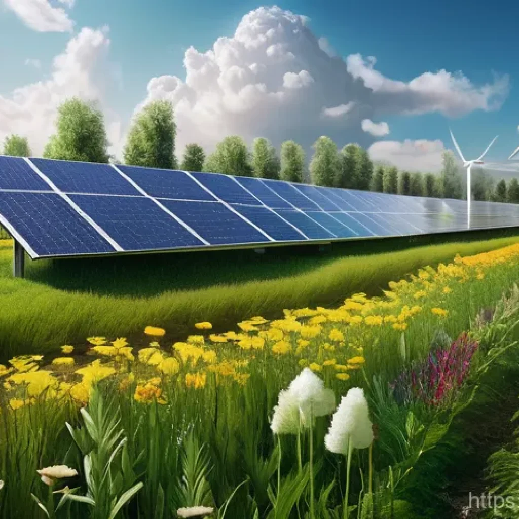 기후 엔지니어링의 미래 전망과 윤리적 분석 - **Prompt:** A panoramic view of a futuristic, lush green landscape where advanced climate engineerin...
