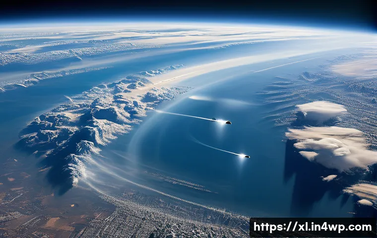 기후 엔지니어링의 전략적 접근과 윤리 - **Image Prompt for Solar Radiation Management (SRM) - Stratospheric Aerosol Injection:**
A drama...