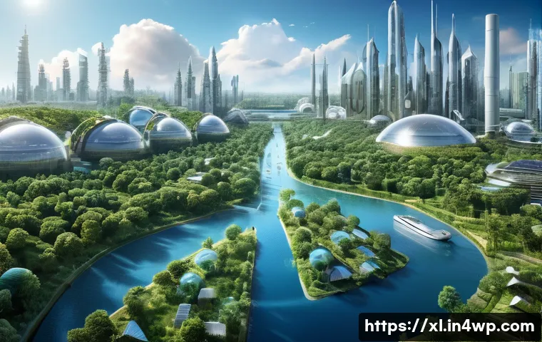 기후 엔지니어링의 윤리적 평가 메트릭 - A detailed futuristic cityscape showcasing advanced climate engineering technologies in action, incl...